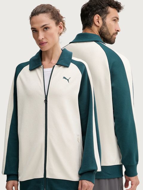 Puma bluza męska kolor beżowy gładka 632994 - zdjęcie produktu nr 1