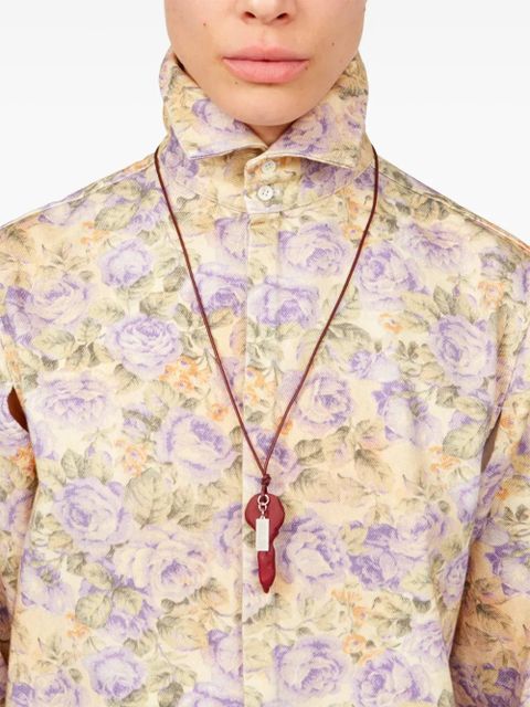 MM6 Maison Margiela Candle Waxed key-pendant necklace - Red