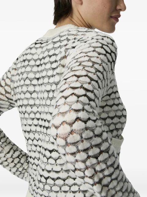 Missoni patterned knit cardigan - White