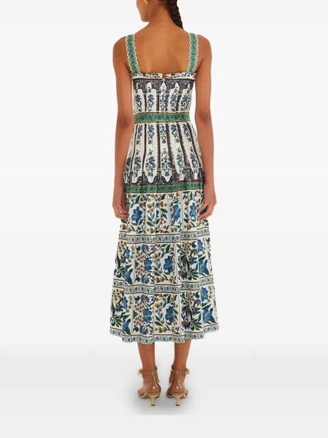 FARM Rio floral belted midi dress - White