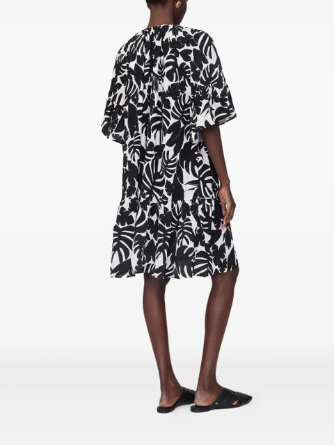 ANINE BING Lolita floral-print tiered dress - Black