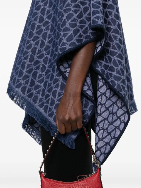 Valentino Garavani Toile Iconographe jacquard cape - Blue