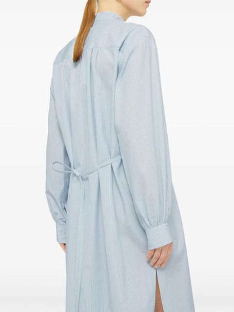 Jil Sander long-sleeve cotton midi dress - White