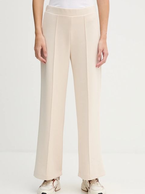 United Colors of Benetton spodnie dresowe damskie kolor beżowy gładkie 3Y2F3F04K