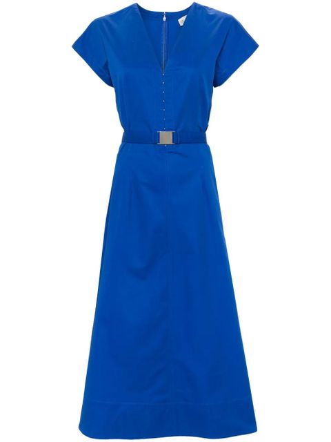 Tory Burch belted V-neck midi dress - Blue - zdjęcie produktu nr 1