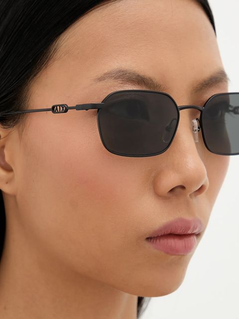 Armani Exchange okulary przeciwsłoneczne kolor czarny 0AX2056S