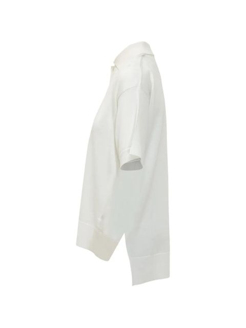 AMI Paris short-sleeve wool polo shirt - Neutrals