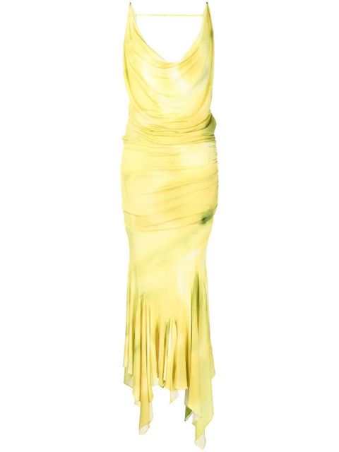The Attico tie-dye ruched dress - Yellow - zdjęcie produktu nr 1