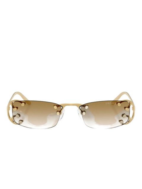 Prada Eyewear rectangle-frame sunglasses - Gold