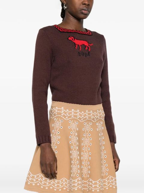 SANDRO knitted mini skirt - Neutrals