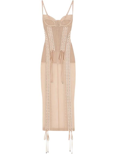 Dolce & Gabbana bustier midi dress - Neutrals - zdjęcie produktu nr 1
