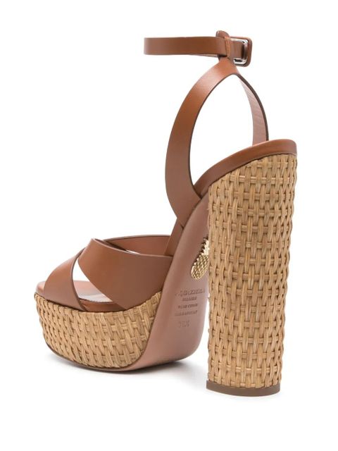 Aquazzura 150mm leather sandals - Brown