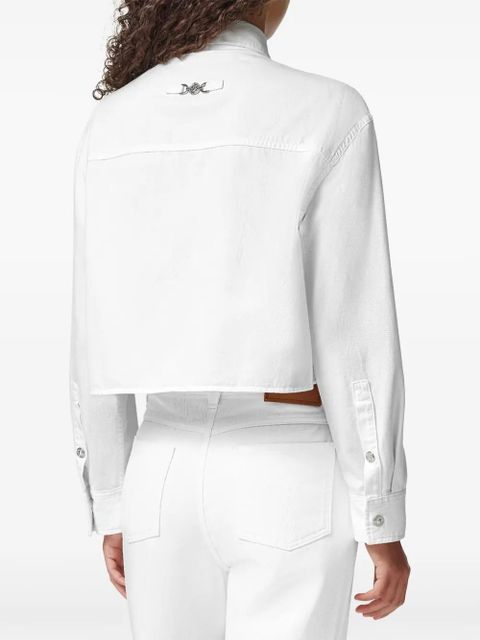 Versace cropped denim shirt - White