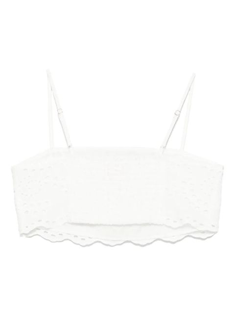 MC2 Saint Barth cotton cropped top - White - zdjęcie produktu nr 2
