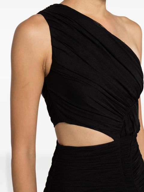 Simkhai Seraiah ruched midi dress - Black