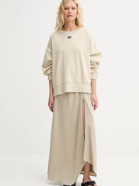 MUNTHE bluza bawełniana PERNE damska kolor beżowy gładka 252111425263 - zdjęcie produktu nr 2