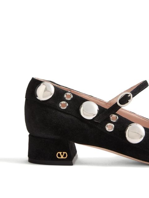 Valentino Garavani 30mm Nellcôte ball-stud Mary-Jane pumps - Black
