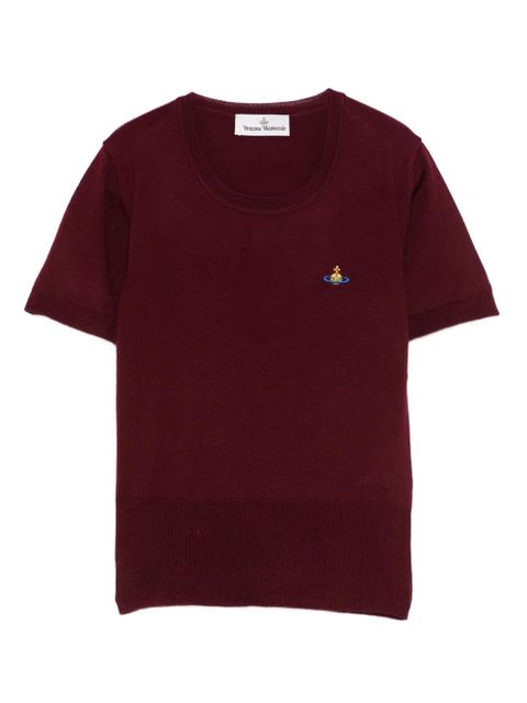 Vivienne Westwood orb-detail short-sleeve top - Red - zdjęcie produktu nr 1