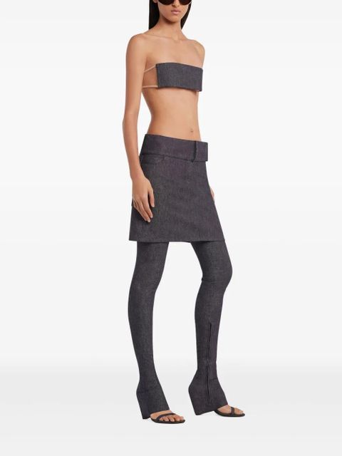 Courrèges belted mini skirt - Grey