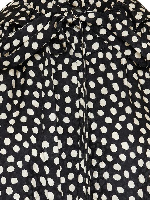 Chloé ruffled polka dot blouse - Black