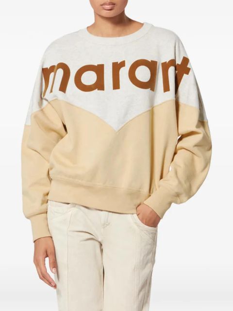 ISABEL MARANT Houston logo colour-block sweatshirt - Neutrals