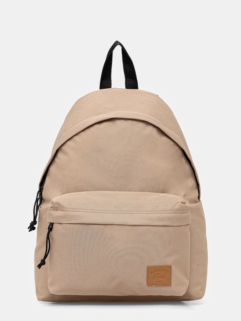 Lacoste plecak kolor beżowy duży gładki NU5179ZU - zdjęcie produktu nr 1