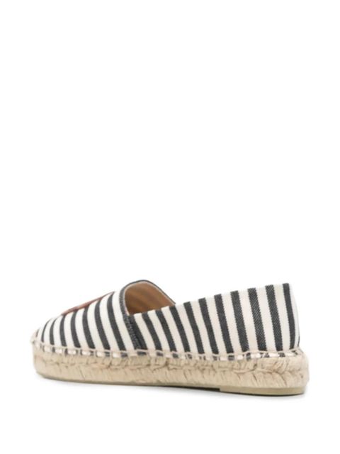 ANINE BING Paloma striped logo espadrilles - Black - zdjęcie produktu nr 2