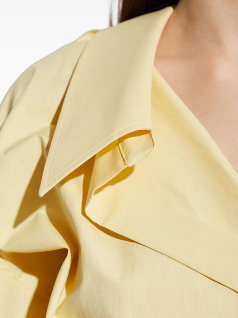 The Attico mini buttoned collared dress - Yellow