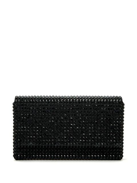 Amina Muaddi Superamini Paloma crystal-embellished clutch bag - Black - zdjęcie produktu nr 1