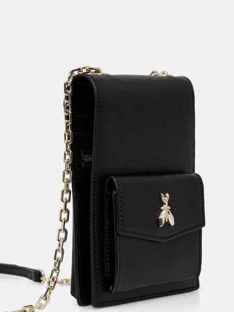 Patrizia Pepe torebka skórzana kolor czarny 2Q0007 L061