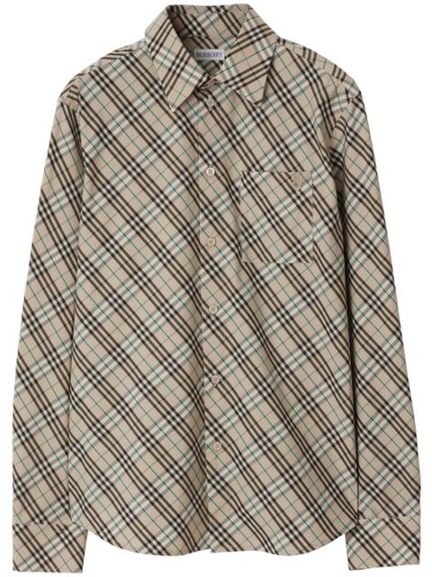 Burberry Vintage Check cotton shirt - Neutrals - zdjęcie produktu nr 1