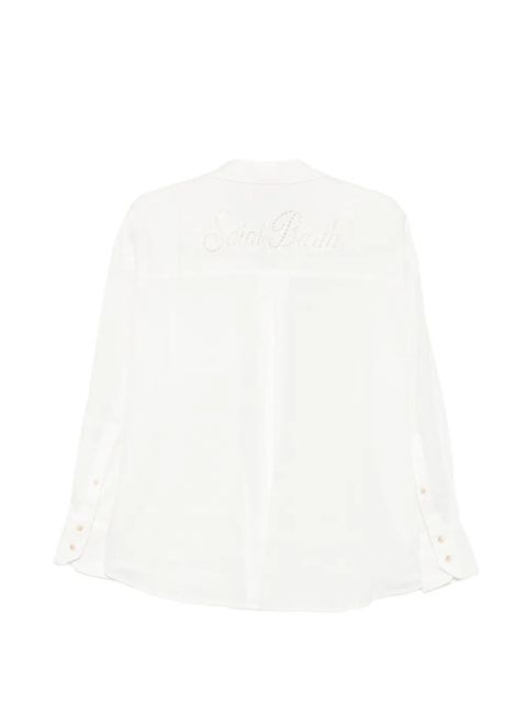 MC2 Saint Barth logo-embroidered button-up shirt - White - zdjęcie produktu nr 2