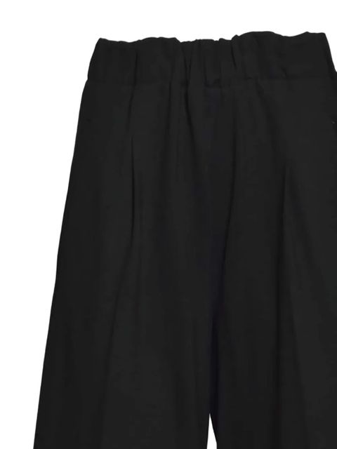 SOLOTRE elastic-waist trousers - Black