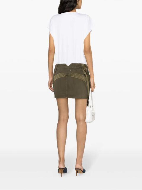 Blumarine mid-rise twill miniskirt - Green