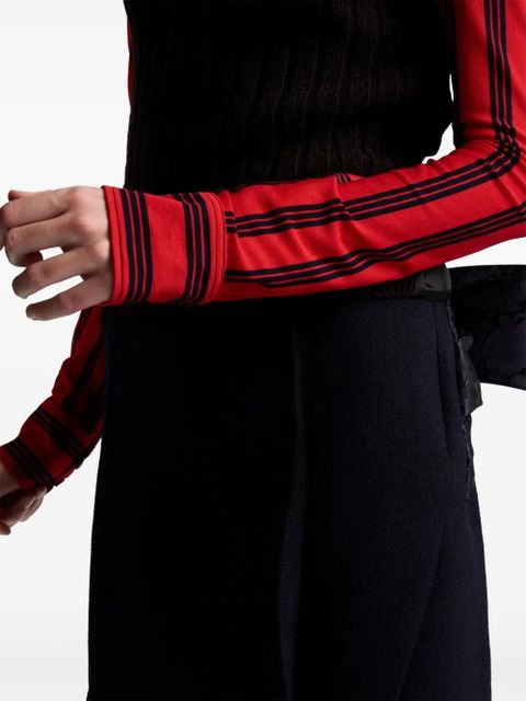 Prada striped piqué shirt - Red
