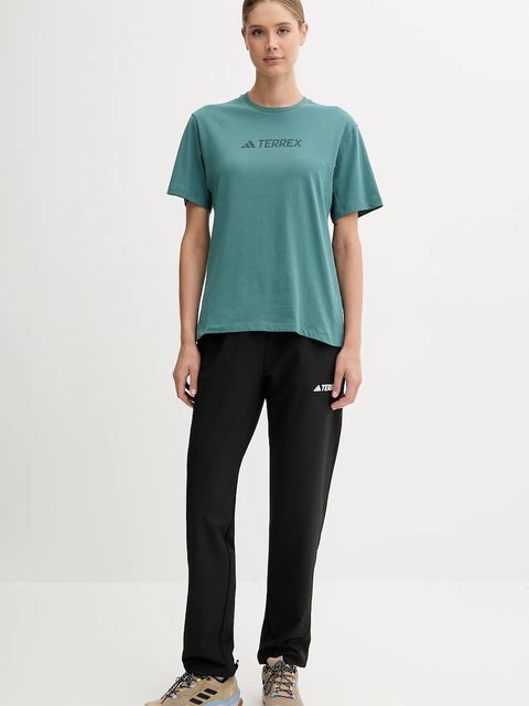 adidas TERREX spodnie outdoorowe Liteflex damskie kolor czarny proste medium waist JF3693 - zdjęcie produktu nr 2