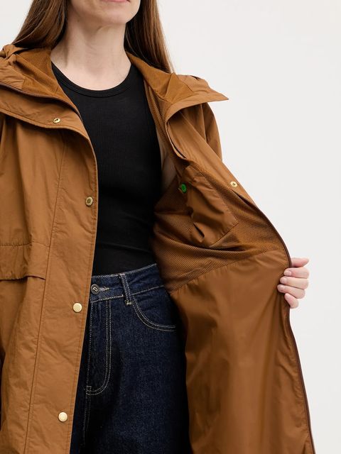 Barbour kurtka NABOO kolor brązowy przejściowa oversize LSP0241