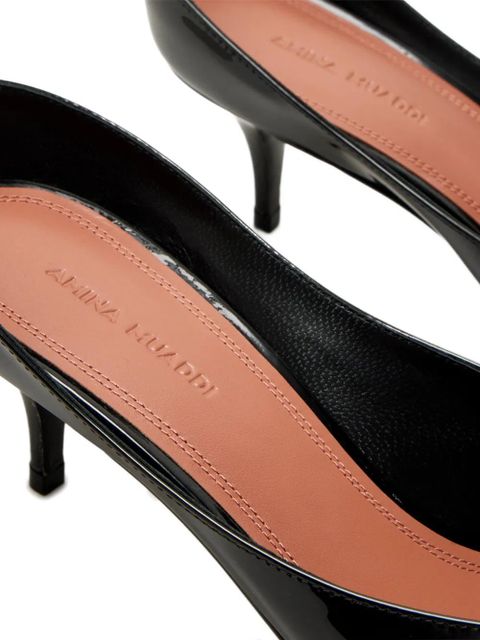 Amina Muaddi Anok 55 pointed patent pumps - Black