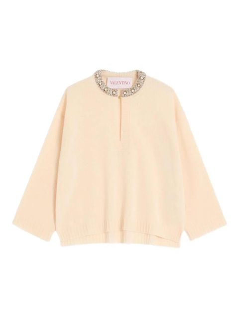 Valentino Garavani embroidered sweater - Neutrals
