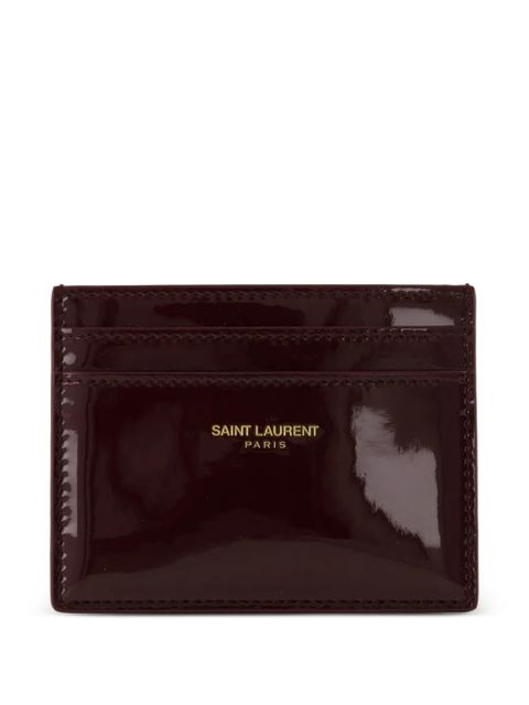 Saint Laurent logo-stamp cardholder - Red - zdjęcie produktu nr 1