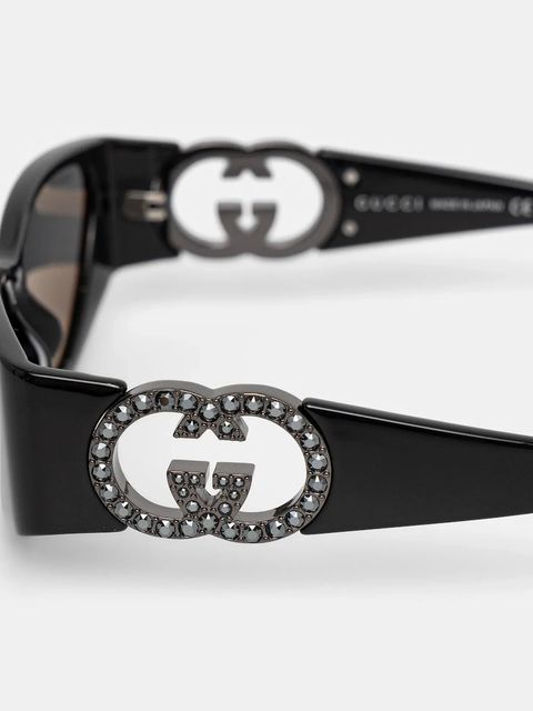 Gucci okulary przeciwsłoneczne damskie kolor czarny GG1824S