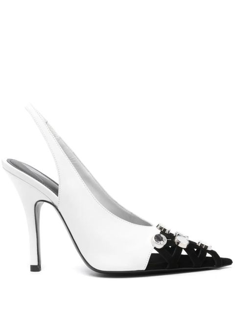 The Attico 105mm Fiona slingback pumps - White - zdjęcie produktu nr 1