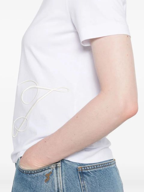 Jacquemus embroidered-logo short-sleeved T-shirt - White