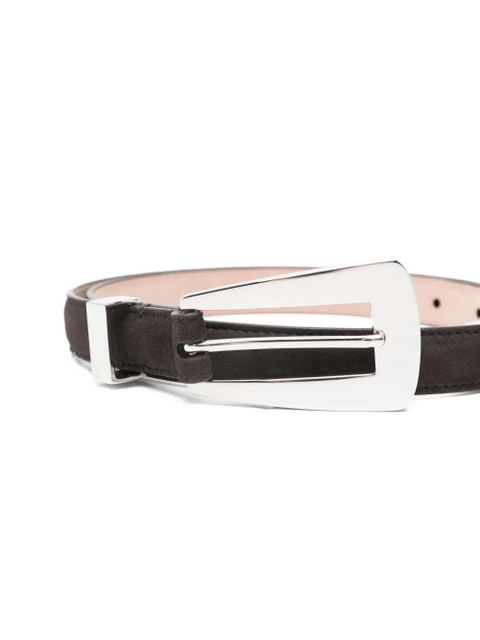 KHAITE Lucca suede belt - Brown