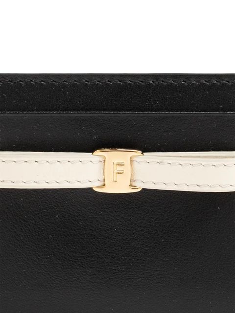 Ferragamo bow-detail card holder - Black