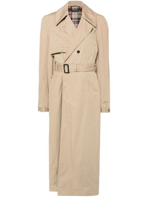 Balenciaga deconstructed-design trench coat - Neutrals