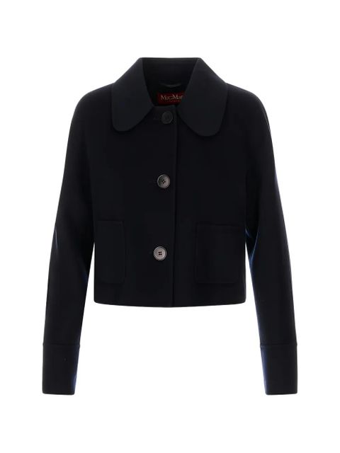 Max Mara round-collar single-breasted jacket - Blue - zdjęcie produktu nr 1