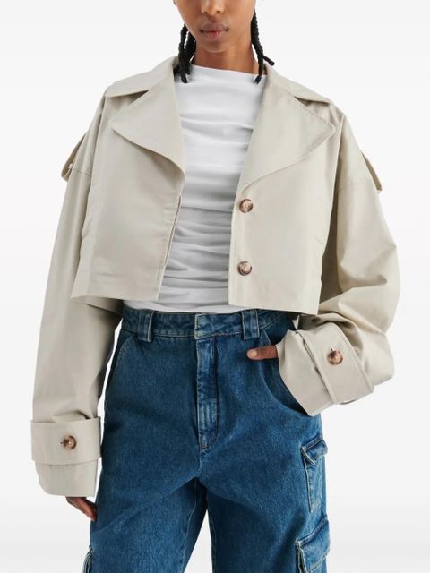 Axel Arigato Gaia cropped trench coat - Neutrals