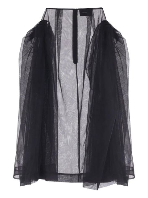 Simone Rocha frill-detail tulle skirt - Black - zdjęcie produktu nr 1