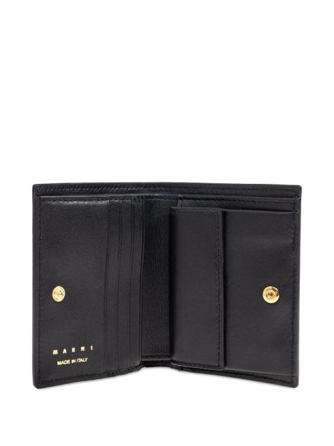 Marni leather snakeskin wallet - Black